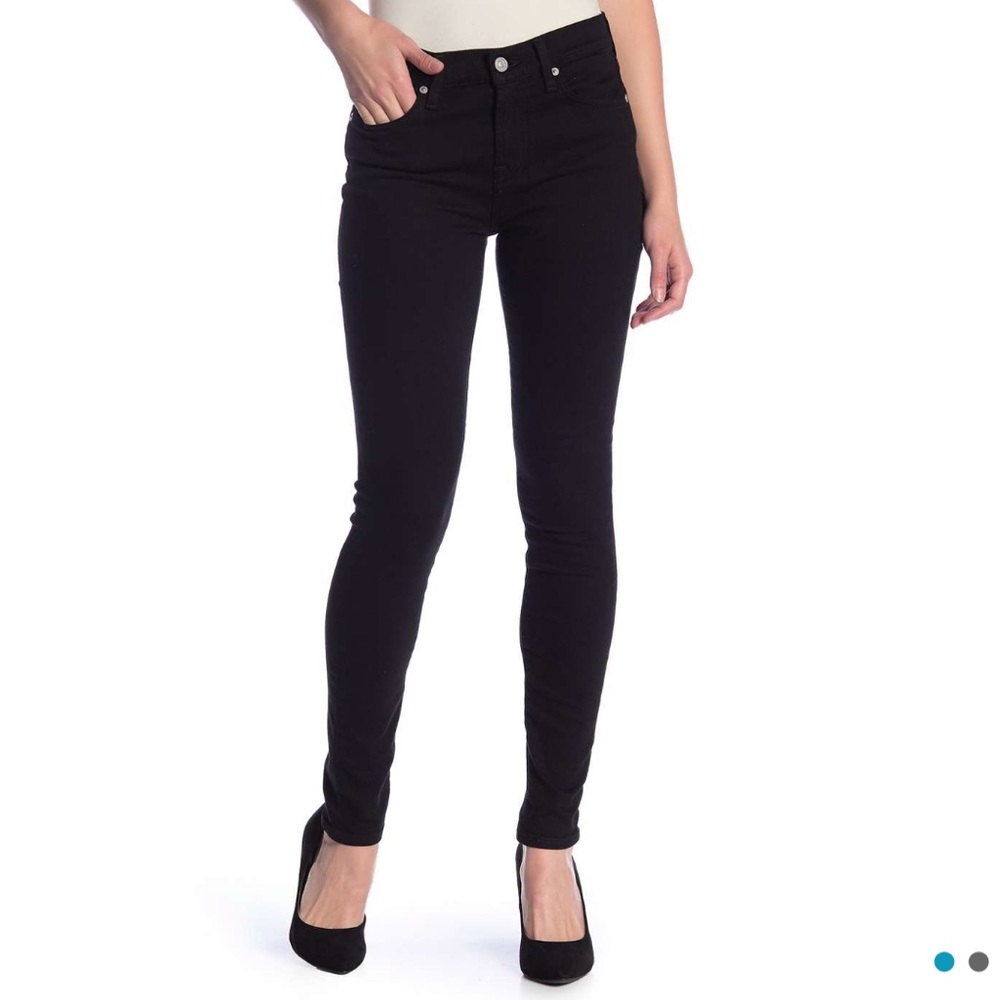 7forAllMankind The Skinny Black jeans